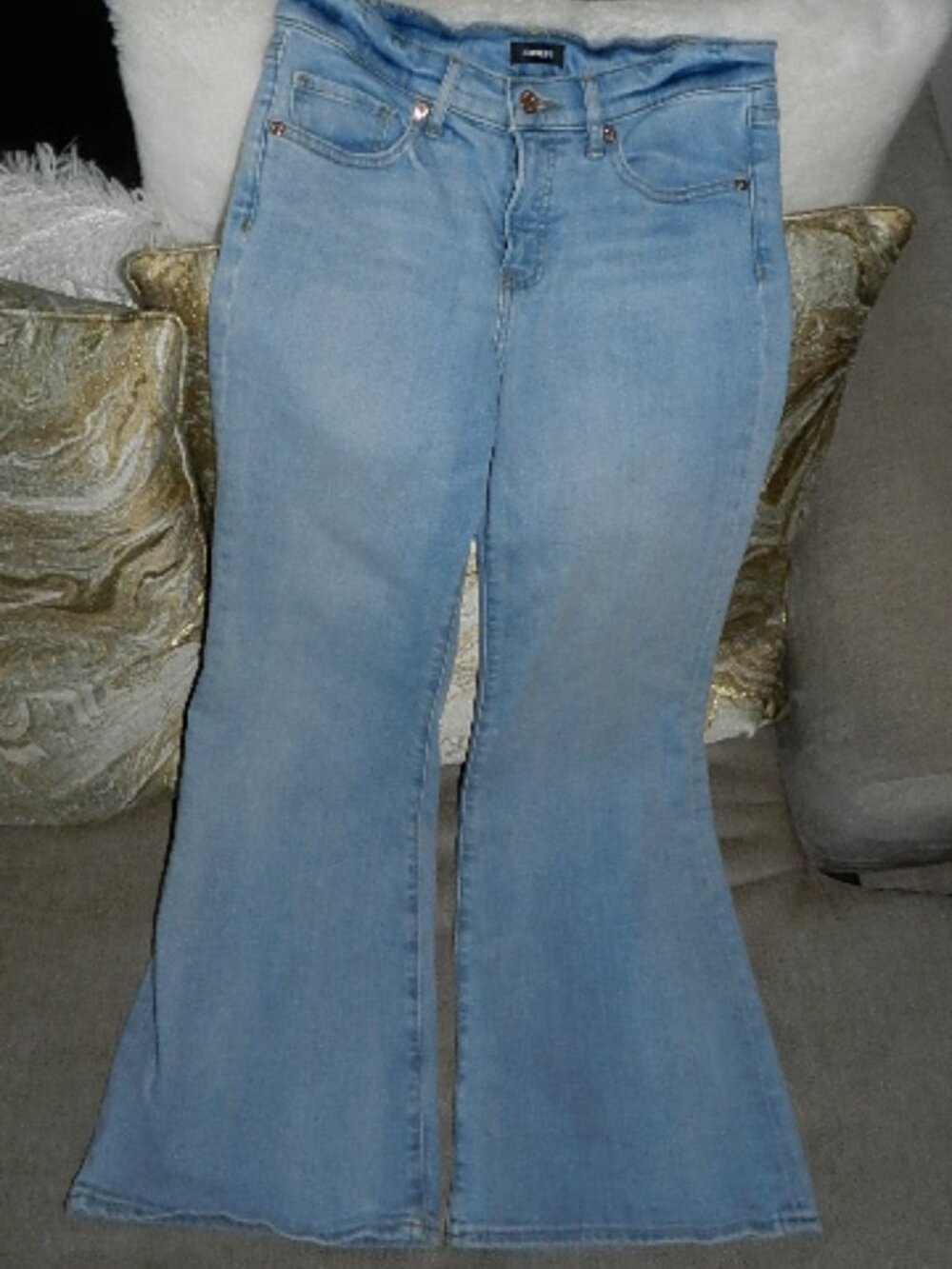 Women's Express 70s Flare Mid Rise Jeans Size 4S